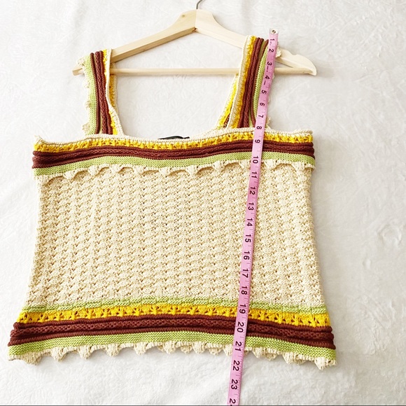 NWT Marc New York Crocheted Boho Cropped Tank Top - Picture 7 of 8